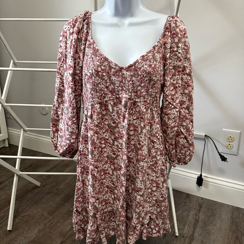 Floral Pink Medium Hollister Sundress